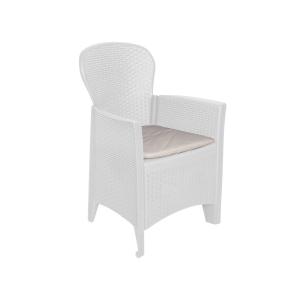 Silla exterior blanca 59x57h85 cm