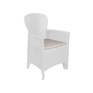 Silla exterior blanca 89x60h89 cm
