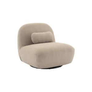 Silla giratoria 360° borreguito texturizada, beige