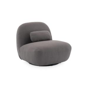Silla giratoria 360° borreguito texturizada, gris