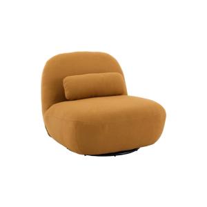 Silla giratoria 360° borreguito texturizada, mostaza