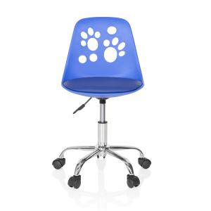 Silla giratoria para niños piel sintética azul