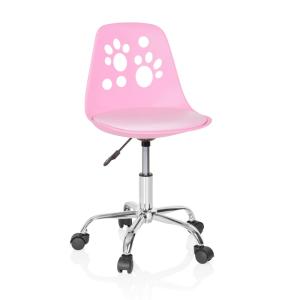Silla giratoria para niños piel sintética rosa