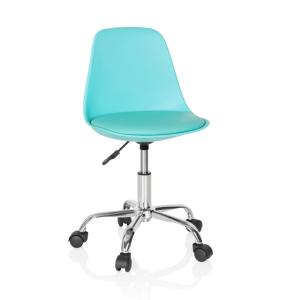 Silla giratoria para niños piel sintética turquesa