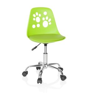 Silla giratoria para niños piel sintética verde