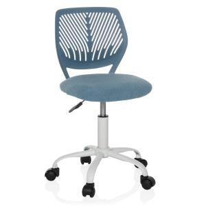 Silla giratoria para niños plástico, tela azul