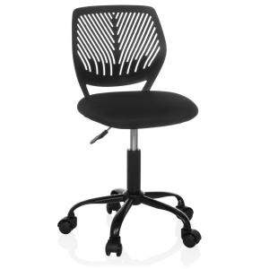 Silla giratoria para niños plástico, tela negro