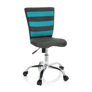 Silla giratoria para niños tejido de malla gris/turquesa