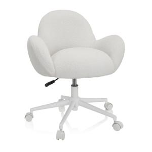 Silla giratoria para niños tela blanco