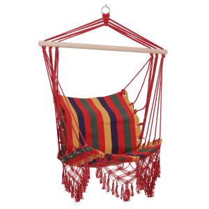 Silla hamaca colgante 100x60x100 cm rojo, azul y amarillo