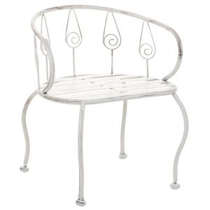 Silla infantil de forja blanco 35x28x39h cm