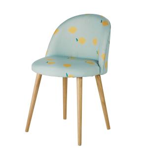 Silla infantil vintage azul con limones