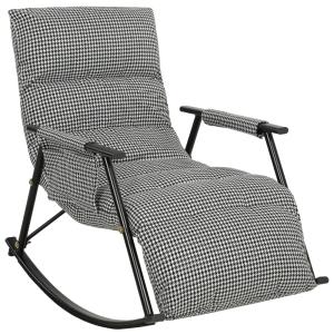 Silla mecedora 62x100x89 cm negro y blanco