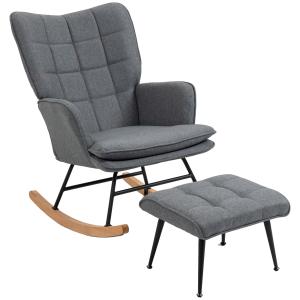 Silla mecedora 64x89x90 cm gris