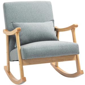 Silla mecedora 65x87x84 cm gris claro