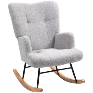 Silla mecedora 65x88x87 cm gris claro