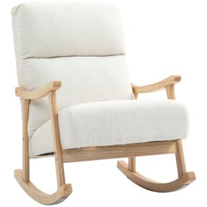Silla mecedora 65x90x98 cm crema