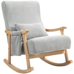 Silla mecedora 65x90x98 cm gris