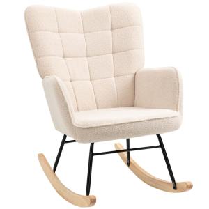 Silla mecedora 71x98x101 cm beige