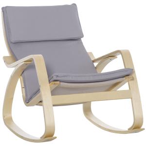 Silla Mecedora Gris 67x97x84 cm