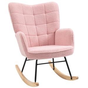 Silla mecedora rosa 71 x 98 x 101 cm