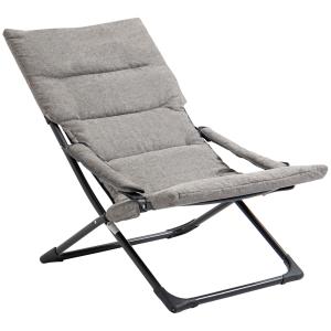 Silla plegable 66x94x79 cm gris