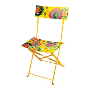 Silla plegable  amarillo acero  43 x 46 x 83 cm