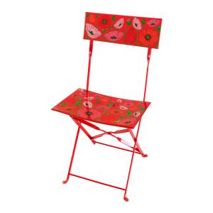 Silla plegable  rojo acero  43 x 46 x 83 cm