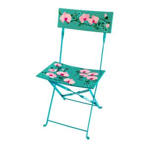 Silla plegable  turquesa acero  43 x 46 x 83 cm