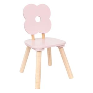 Silla rosa en forma de flor para niños