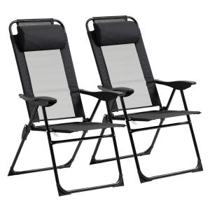 Sillas de camping 62x70x109 cm negro