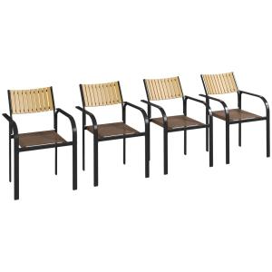 Sillas de jardín 58x65x85 cm marrón