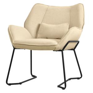 Sillón arena, tapizado en lino