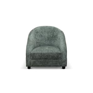 Sillón bajo de tela verde