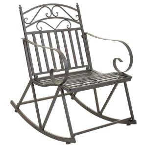 Sillon balancin de forja marrón 55x45x91h cm