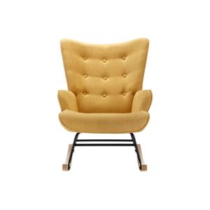 Sillón balancín poliéster mostaza