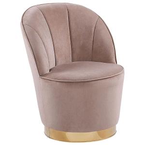 Sillón beige claro terciopelo