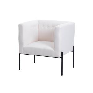 Sillon blanco de aglomerado, 70x65x75cm