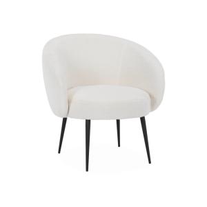 Sillón borreguito de diseño acogedor, crema
