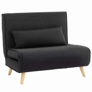 Sillón Cama 94x78x80 cm Negro