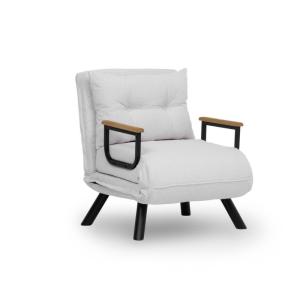 Sillón cama en tejido de rizo - blanco