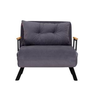 Sillón cama en tela l67 cm - gris