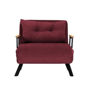 Sillón cama en tela l67 cm - rojo