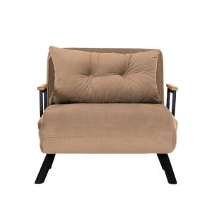 Sillón cama en tela l67 cm - topo
