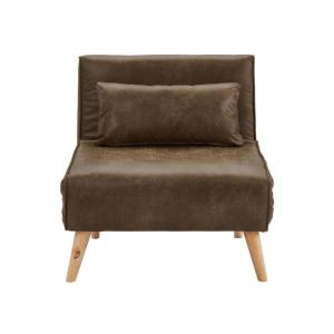Sillón cama microfibra marrón