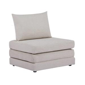 Sillón cama tejido chenilla 1 plaza, beige
