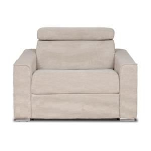 Sillón cama terciopelo beige