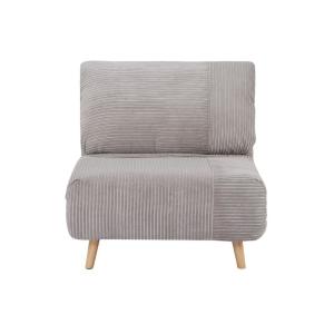 Sillón cama terciopelo gris claro