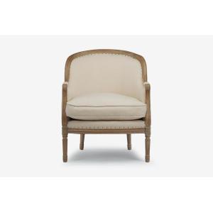 Sillón clásico lino crema