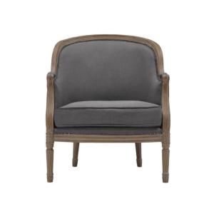 Sillón clásico lino gris